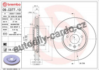 Brzdový kotouč BREMBO 09.C377.11 - OPEL, VAUXHALL