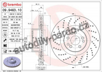 Brzdový kotouč BREMBO 09.9463.10 - MERCEDES-BENZ