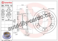 Brzdový kotouč BREMBO 08.7772.10 - IVECO