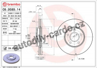 Brzdový kotouč BREMBO 09.9589.14 - FORD