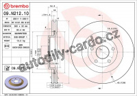 Brzdový kotouč BREMBO 09.N212.10 - JEEP