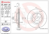 Brzdový kotouč BREMBO 09.A637.21 - CITROËN, MITSUBISHI, PEUGEOT