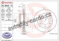 Brzdový kotouč BREMBO 09.B622.10 - FORD, MAZDA