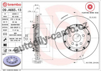 Brzdový kotouč BREMBO 09.A665.13 - CADILLAC, CHEVROLET