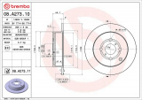 Brzdový kotouč BREMBO 08.A273.10 - TOYOTA