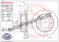 Brzdový kotouč BREMBO 09.9022.11 Brzdový kotouč BREMBO 09.9022.11