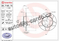 Brzdový kotouč BREMBO MAX 08.7165.75 - AUDI, SEAT, ŠKODA, VW Brzdový kotouč BREMBO MAX 08.7165.75 - AUDI, SEAT, ŠKODA, VW