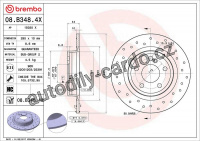 Brzdový kotouč BREMBO 08.B348.4X