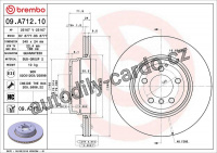Brzdový kotouč BREMBO 09.A712.10 - BMW