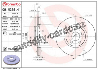Brzdový kotouč BREMBO 09.N255.41