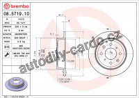 Brzdový kotouč BREMBO 08.5719.10 - HONDA