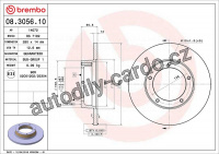 Brzdový kotouč BREMBO 08.3056.10 - PEUGEOT