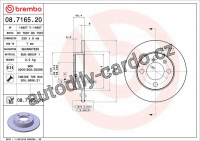 Brzdový kotouč BREMBO 08.7165.21