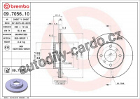 Brzdový kotouč BREMBO 09.7056.10 - MITSUBISHI