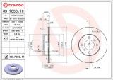 Brzdový kotouč BREMBO 09.7056.10 - MITSUBISHI