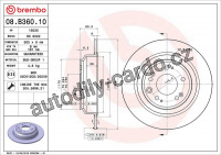 Brzdový kotouč BREMBO 08.B360.10