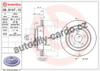Brzdový kotouč BREMBO 09.9147.10