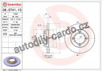 Brzdový kotouč BREMBO 08.5741.10 - MAZDA