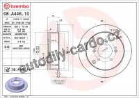 Brzdový kotouč BREMBO 08.A446.10 - HYUNDAI, KIA