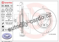 Brzdový kotouč BREMBO 09.B638.11 - MINI
