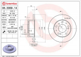 Brzdový kotouč BREMBO 08.3069.14 - ALFA ROMEO, CITROËN, FIAT