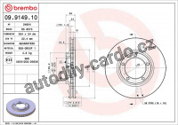 Brzdový kotouč BREMBO 09.9149.10