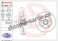 Brzdový kotouč BREMBO 08.B391.37