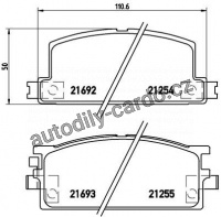 Sada brzdových destiček BREMBO P34001 - ISUZU Sada brzdových destiček BREMBO P34001 - ISUZU