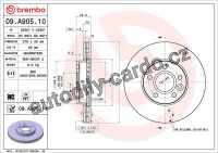 Brzdový kotouč BREMBO 09.A905.11 - FORD, VOLVO