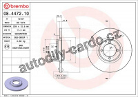 Brzdový kotouč BREMBO 08.4472.10 - VOLVO