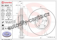 Brzdový kotouč BREMBO 09.A542.11 Brzdový kotouč BREMBO 09.A542.11