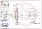 Brzdový kotouč BREMBO 09.5843.10 - ALFA ROMEO, CITROËN, FIAT