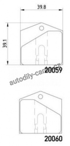 Sada brzdových destiček BREMBO P36004 - JAGUAR Sada brzdových destiček BREMBO P36004 - JAGUAR