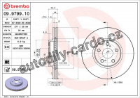 Brzdový kotouč BREMBO 09.9799.11 Brzdový kotouč BREMBO 09.9799.11