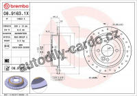Brzdový kotouč BREMBO 08.9163.1X