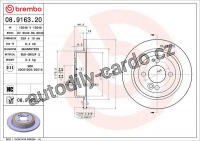 Brzdový kotouč BREMBO 08.9163.20