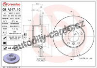 Brzdový kotouč BREMBO 09.A917.10 - MERCEDES-BENZ, PUCH