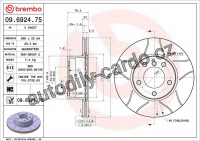 Brzdový kotouč BREMBO MAX 09.6924.75 - BMW