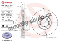 Brzdový kotouč BREMBO 09.9492.20 - RENAULT TRUCKS