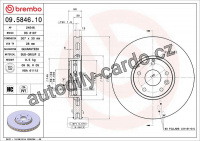 Brzdový kotouč BREMBO 09.5846.10 - MASERATI