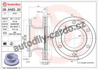 Brzdový kotouč BREMBO 09.9493.20 - RENAULT TRUCKS