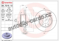 Brzdový kotouč BREMBO 08.7219.10 - IVECO