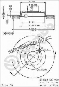 Brzdový kotouč BREMBO 09.4925.20 - RENAULT
