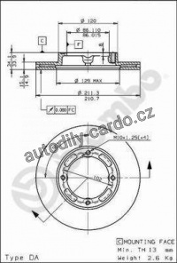 Brzdový kotouč BREMBO 09.5848.10 - SUZUKI Brzdový kotouč BREMBO 09.5848.10 - SUZUKI