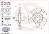 Brzdový kotouč BREMBO MAX 09.7010.76 - AUDI, SEAT, ŠKODA, VW