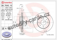 Brzdový kotouč BREMBO 09.7043.11