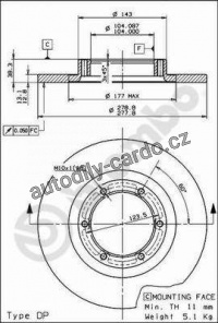 Brzdový kotouč BREMBO 08.7223.10
