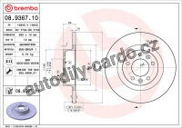 Brzdový kotouč BREMBO 08.9367.10