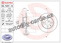 Brzdový kotouč BREMBO 08.7237.10 - ŠKODA