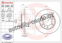 Brzdový kotouč BREMBO 08.4504.20 - TOYOTA